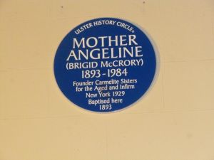 Ulster History Circle Plaque to Mother Angeline 24 Oct '14