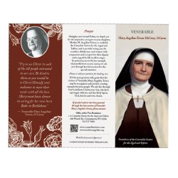 Trifold brochure on Venerable Mary Angeline Teresa