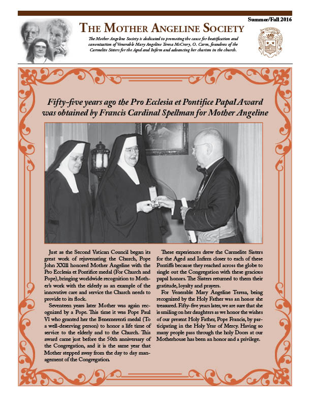 Teresian Society Bulletin Cover Summer/Fall 2016