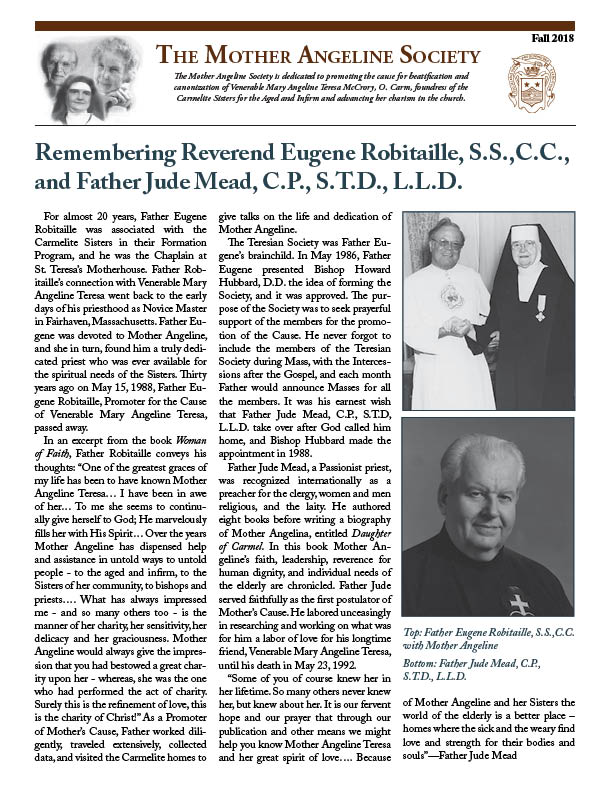 Teresian Society Bulletin Cover Summer/Fall 2018